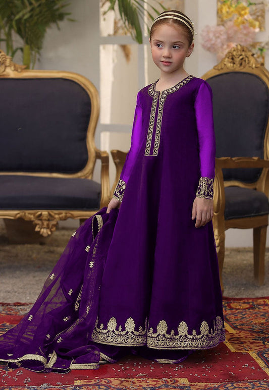 Shahi Embroidered 3-Piece Kids Maxi Set