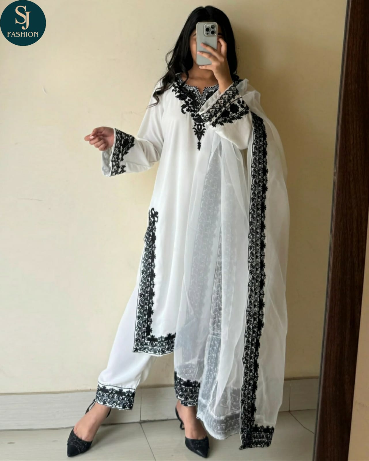 3PCS WOMENS ORGANZA SUIT