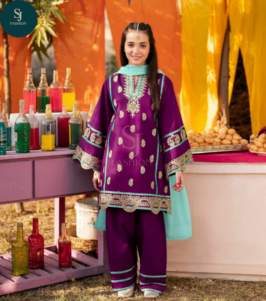 3PCS SILK KIDS SUIT-EID SPECIAL
