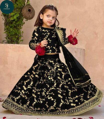 3Pcs Front Embroidered