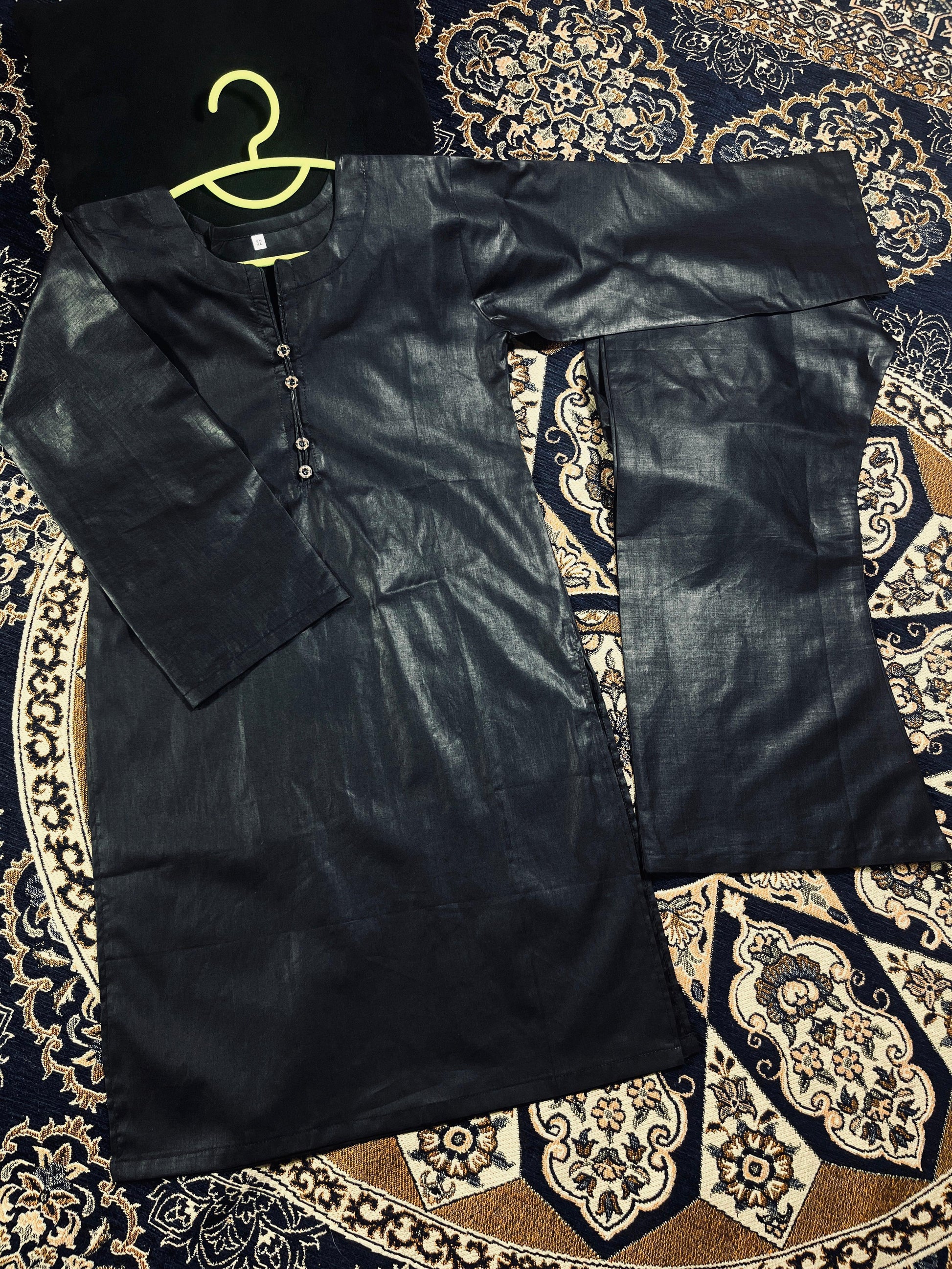Black Cotton Suit